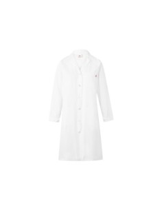 BATA SANITARIA MUJER MANGA LARGA BLANCA VELILLA