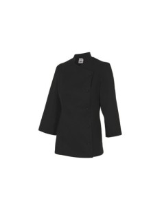 CHAQUETA COCINERA MUJER NEGRA VELILLA MELISA
