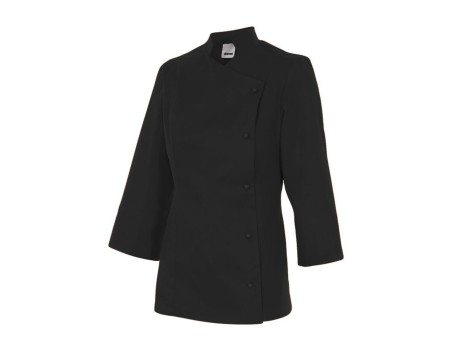 CHAQUETA COCINERA MUJER NEGRA VELILLA MELISA