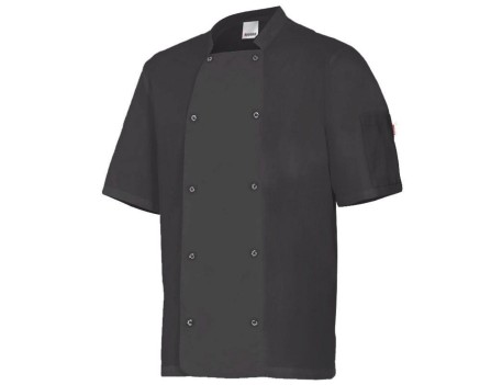 CHAQUETA COCINERO MANGA CORTA NEGRA VELILLA 405205