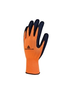GUANTE POLIÉSTER LATEX NARANJA DELTAPLUS T-9