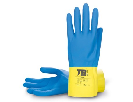 GUANTE LÁTEX NATURAL BICOLOR 9007-8/L