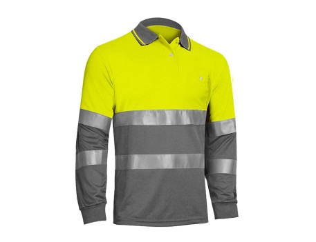 POLO MANGA LARGA BIRDEYE AMARILLO/GRIS