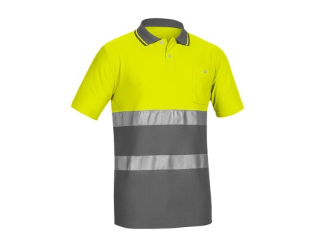 POLO BIRDEYE ALTA VISIBILIDAD AMARILLO/GRIS
