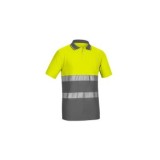 POLO BIRDEYE ALTA VISIBILIDAD AMARILLO/GRIS