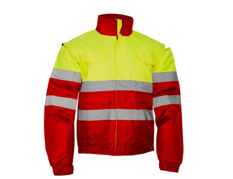 CAZADORA BOMBER ALTA VISIBILIDAD AV AMARILLO/BURDEOS