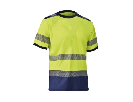 CAMISETA MANGA CORTA ALTA VISIBILIDAD BICOLOR AMA/MAR