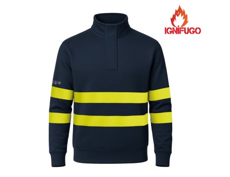 SUDADERA SAREMO BANDA AV AMARILLO MARINO