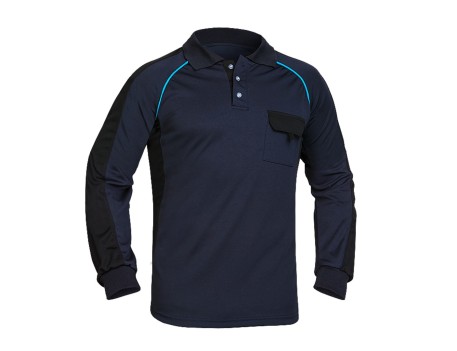 POLO FORTE COOLDRY MANGA LARGA MARINO