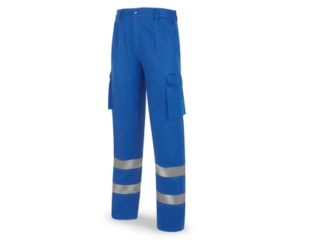PANTALÓN TERGAL CON BANDAS REFLECTANTES AZULINA