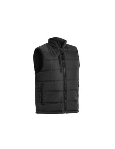 CHALECO FORRADO POLAR HUGO ALTA VISIBILIDAD NEGRO