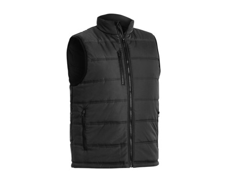 CHALECO FORRADO POLAR HUGO ALTA VISIBILIDAD NEGRO