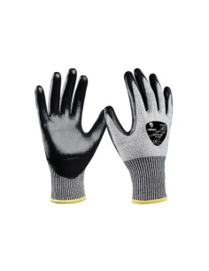 GUANTE NITRILO ANTICORTE NEGRO 400 HPPE
