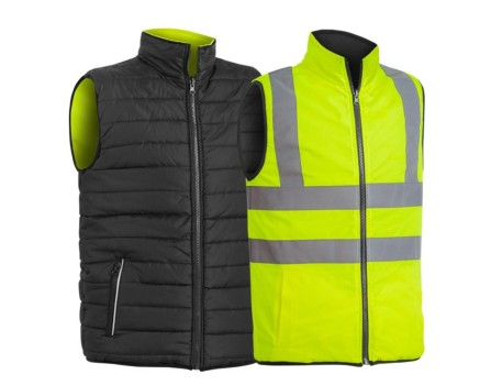 CHALECO ACOLCHADO REVERSIBLE ALTA VISIBILIDAD
