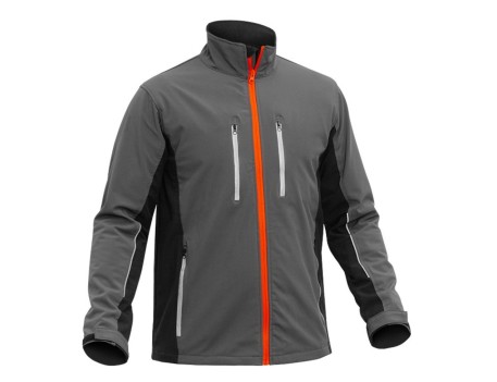 SOFTSHELL FORTE RESISTENTE GRIS-NARANJA