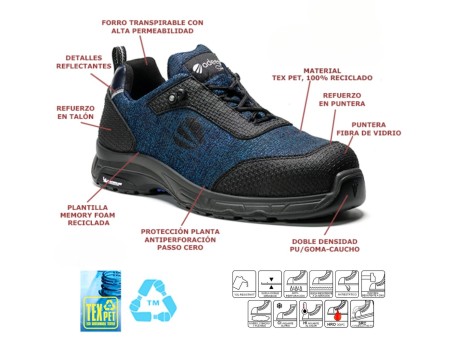 ZAPATO BACO S1HP SRC AZUL SEGURIDAD