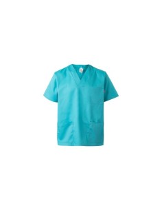 CHAQUETA PIJAMA SANITARIA MANGA CORTA VELILLA 589 TURQUESA