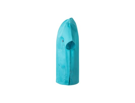 CHAQUETA PIJAMA SANITARIA MANGA CORTA VELILLA 589 TURQUESA