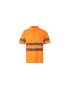 POLO MANGA CORTA ALTA VISIBILIDAD NARANJA FLUOR VELILLA