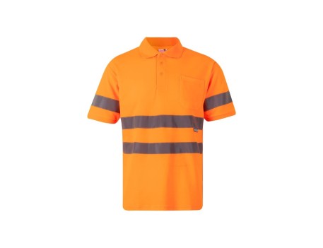 POLO MANGA CORTA ALTA VISIBILIDAD NARANJA FLUOR VELILLA