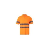 POLO MANGA CORTA ALTA VISIBILIDAD NARANJA FLUOR VELILLA