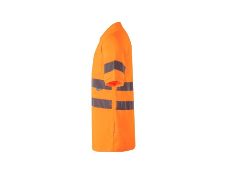 POLO MANGA CORTA ALTA VISIBILIDAD NARANJA FLUOR VELILLA