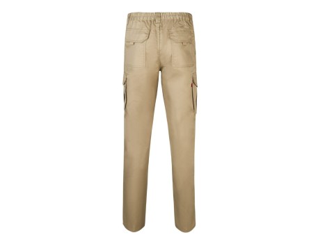 PANTALÓN MULTIBOLSILLOS ELÁSTICO BEIGE VELILLA