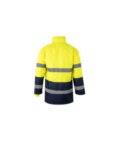 PARKA ALTA VISIBILIDAD BICOLOR AMARILLO MARINO VELILLA 2