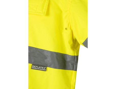 PARKA ALTA VISIBILIDAD BICOLOR AMARILLO MARINO VELILLA