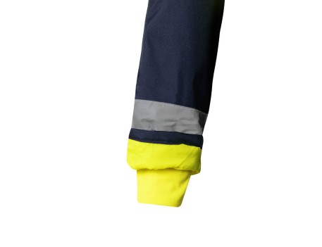PARKA ALTA VISIBILIDAD BICOLOR AMARILLO MARINO VELILLA