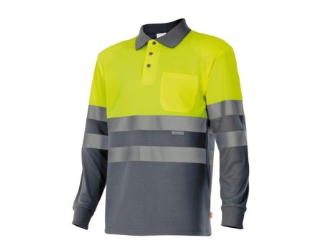 POLO DE ALTA VISIBILIDAD MANGA LARGA BICOLOR VELILLA 175