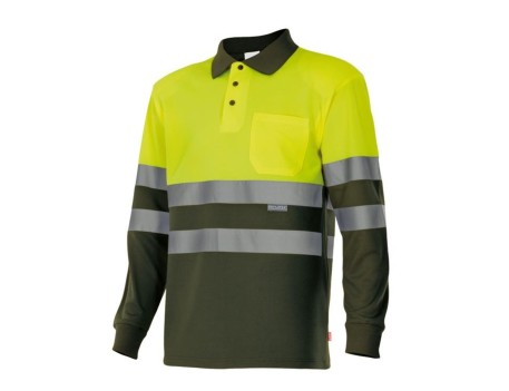 POLO MANGA LARGA ALTA VISIBILIDAD BICOLOR VELILLA