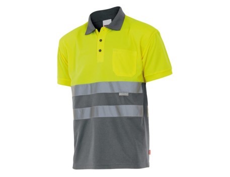 POLO ALTA VISIBILIDAD BICOLOR MANGA CORTA VELILLA 173