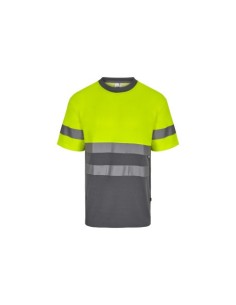 CAMISETA ALGODÓN ALTA VISIBILIDAD GRIS AMARILLO VELILLA 305613