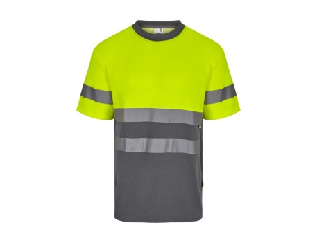 CAMISETA ALGODÓN ALTA VISIBILIDAD GRIS AMARILLO VELILLA 305613