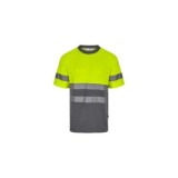 CAMISETA ALGODÓN ALTA VISIBILIDAD GRIS AMARILLO VELILLA 305613
