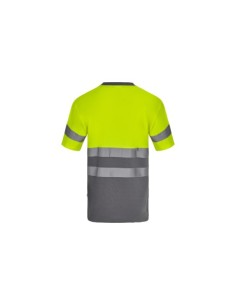 CAMISETA ALGODÓN ALTA VISIBILIDAD GRIS AMARILLO VELILLA 305613 2