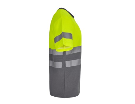 CAMISETA ALGODÓN ALTA VISIBILIDAD GRIS AMARILLO VELILLA 305613