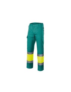 PANTALÓN BICOLOR ALTA VISIBILIDAD VELILLA 157 VERDE/AMARILLO