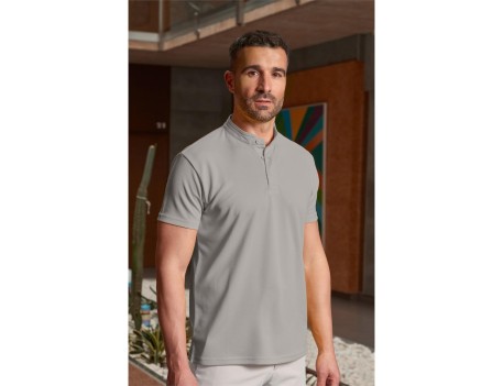 POLO CABALLERO MANGA CORTA CUELLO MAO T-S