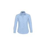 CAMISA OXFORD MANGA LARGA MUJER AZUL CIELO