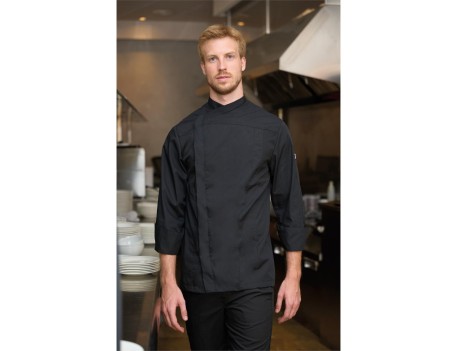 CHAQUETA POPELÍN SOFT NEGRO M/L M.LARGA