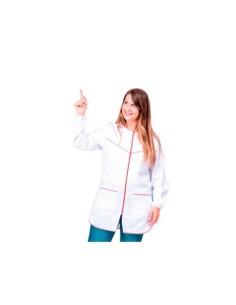 BATA PROFESORA BLANCA MANGA LARGA