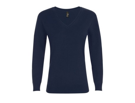 JERSEY MUJER CUELLO PICO MARINO TRANS.