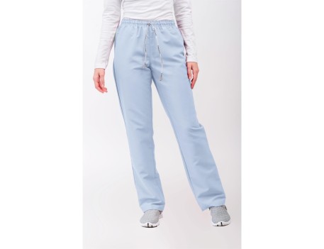 PANTALÓN GOMA CORDÓN MICROFIBRA CELESTE T-M