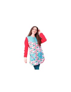 BATA PROFESORA ESTAMPADA MODELO 130601 PROFESIONAL T-XS
