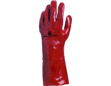 GUANTE PVC ROJO 35 CM DELTAPLUS