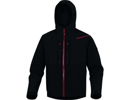 CHAQUETA SOFTSHELL HORTEN2 LIGHT DELTAPLUS NEGRO/ROJO
