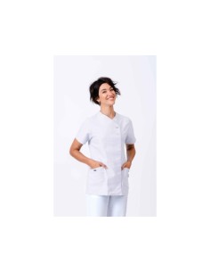 CASACA SEÑORA MICROFIBRA BLANCA BROCHES