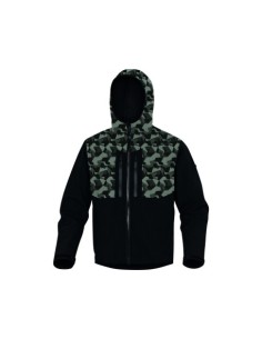 CHAQUETA SOFTSHELL HORTEN2 NEGRO CAMUFLAJE DELTAPLUS
